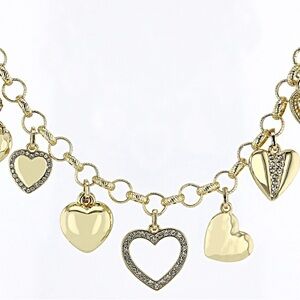 Gold Heart Charm Necklace